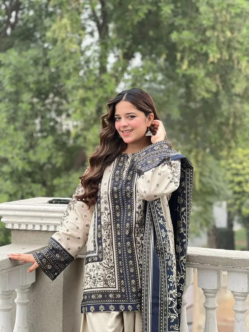 HAPPY( FARSHI SHALWAR) 3PC STITCHED FOR GIRLS
