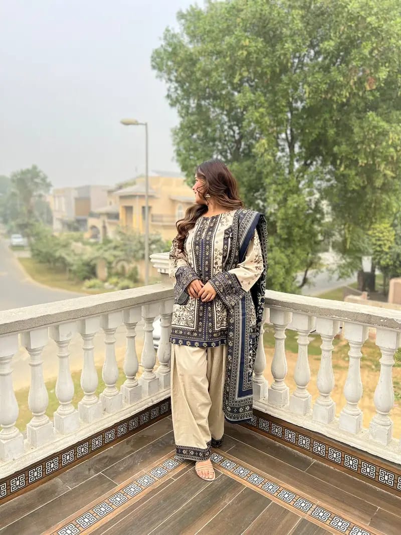 HAPPY( FARSHI SHALWAR) 3PC STITCHED FOR GIRLS
