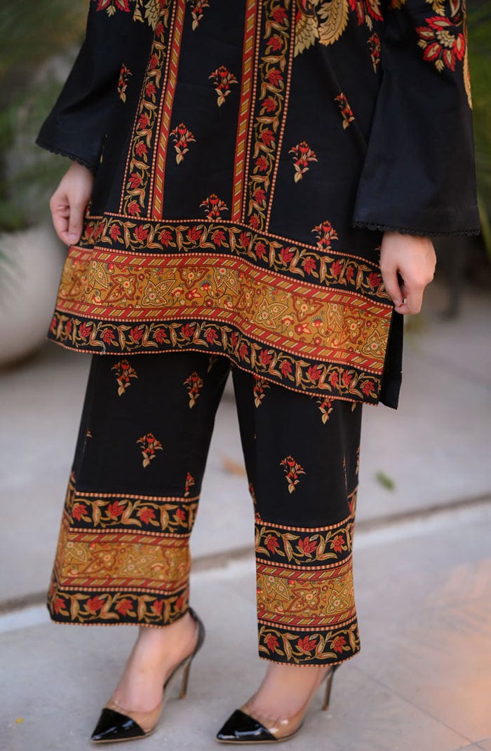 BLACK CO-ORD SET  STITCHED FOR GIRLS