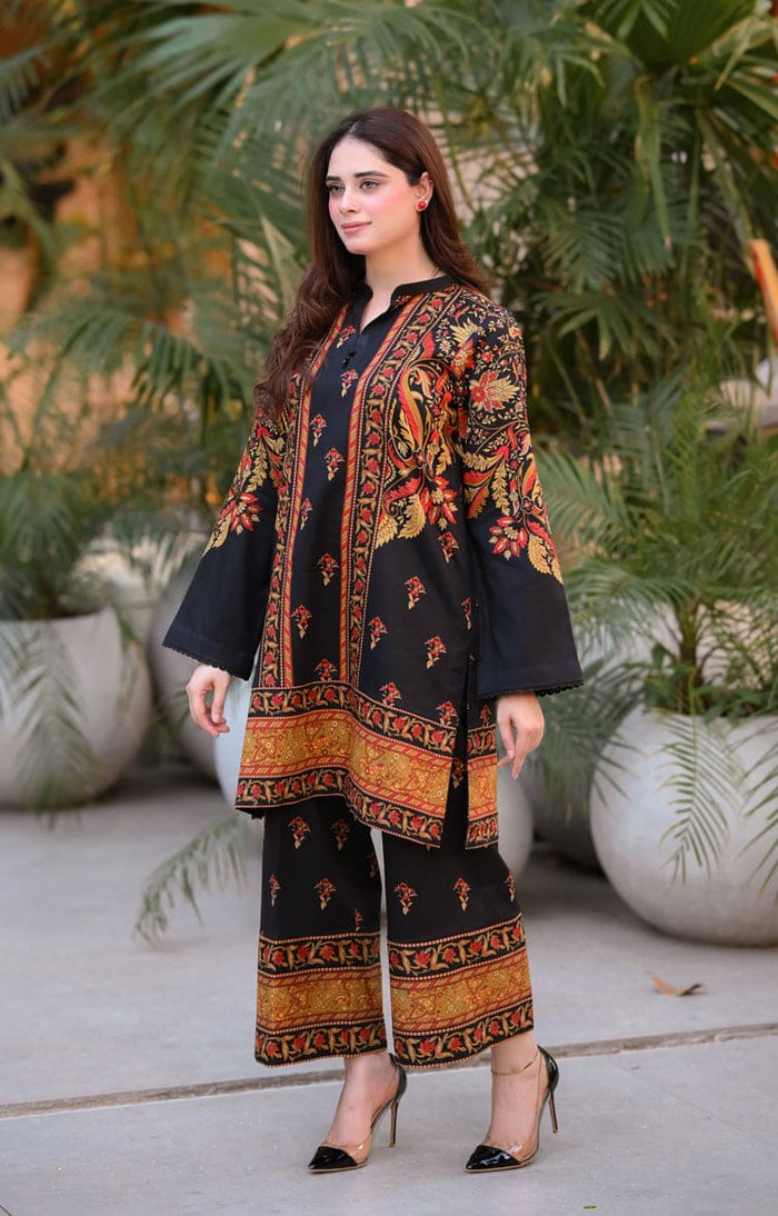 BLACK CO-ORD SET  STITCHED FOR GIRLS