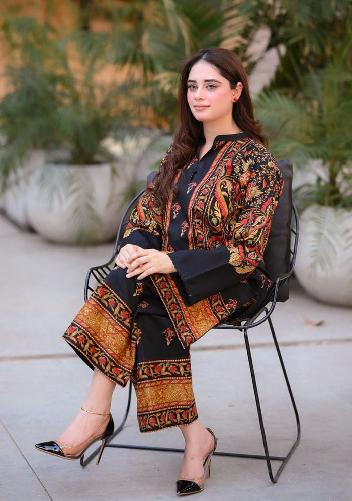 BLACK CO-ORD SET  STITCHED FOR GIRLS