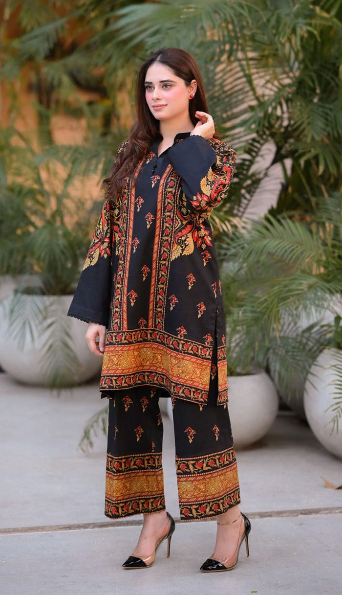 BLACK CO-ORD SET  STITCHED FOR GIRLS