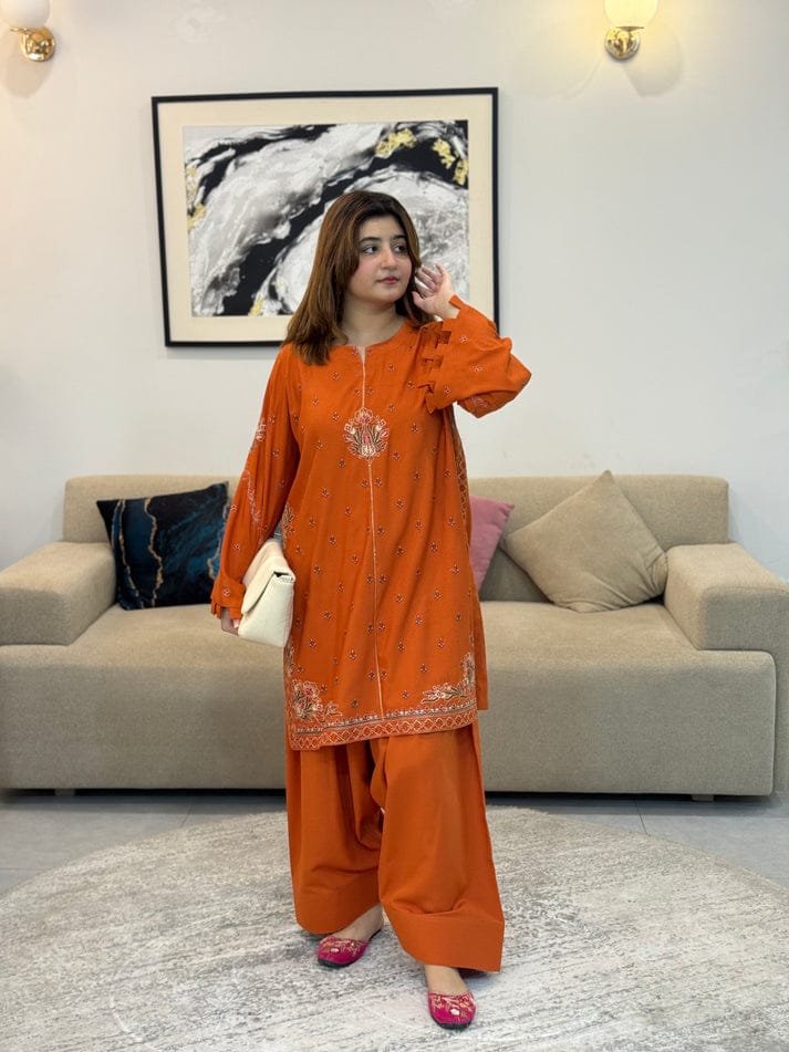 MISHELL FARSHI SHALWAR STITCHED FOR GIRLS