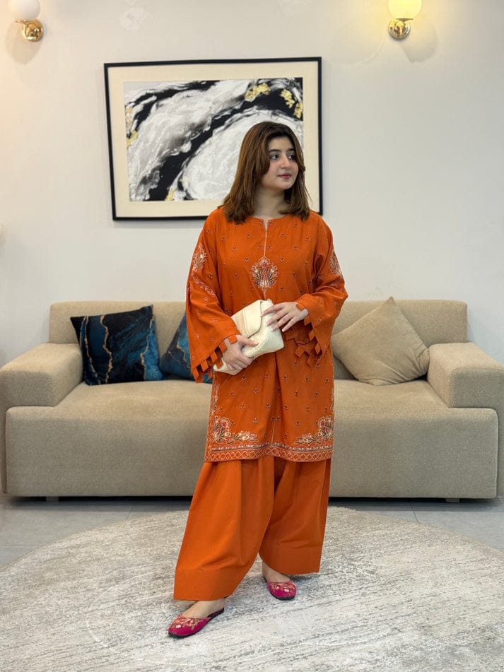MISHELL FARSHI SHALWAR STITCHED FOR GIRLS