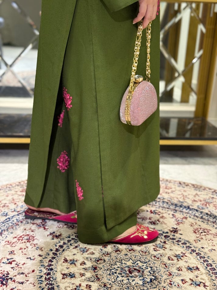 OMAL EMB CO-ORD SET STITCHED FOR GIRLS