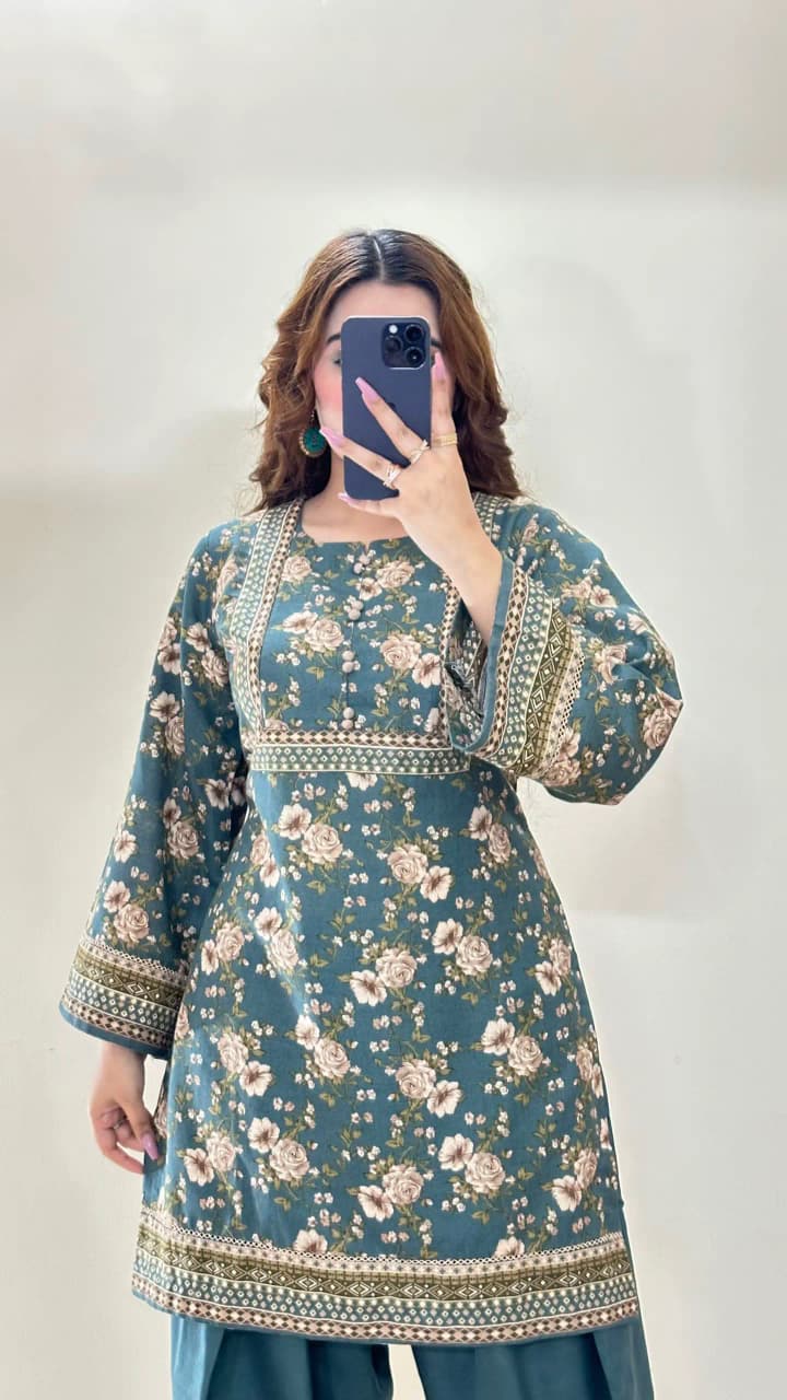 HIRA 3PC SUIT (FARSHI SHALWAR) STITCHED FOR GIRLS