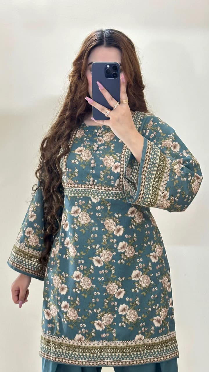 HIRA 3PC SUIT (FARSHI SHALWAR) STITCHED FOR GIRLS